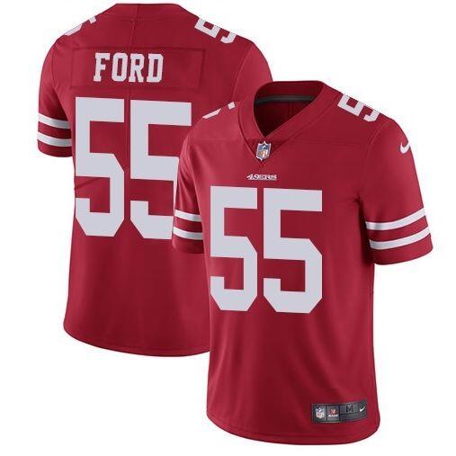 Men's San Francisco 49ers #55 Dee Ford Red Vapor Untouchable Limited Stitched NFL Jersey